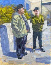 Original painting , Standing Figures, Art, Impasto, Impressionism, Expressionism