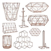 Copper Plated Vertex Kitchen Roll Fruit Cookbook Basket Mug Tree Utensil Holder