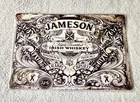 Jameson Whiskey Tin Sign Vintage Bar Man Cave Amelia Sharpe Retro 8” X12” New