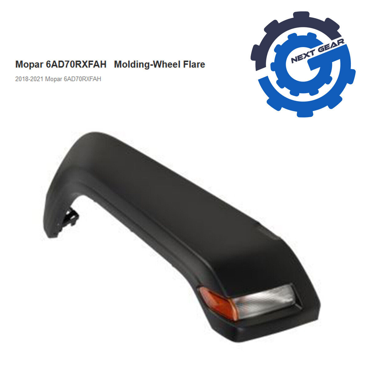 OEM Mopar Wheel Flare Molding Right For 2018-2024 Jeep OEM Mopar Wheel Flare Molding Right For 2018-2024 Jeep