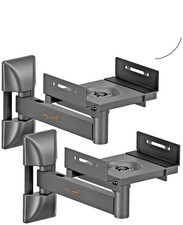 2 Lautsprecher Wandhalterung bis  25 kg  neigbar drehbar & schwenkbar schwarz