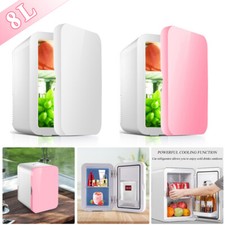 Mini Fridge 8 Litre Fridge for Bedrooms AC+12V DC Power Cooler & Warmer Portable