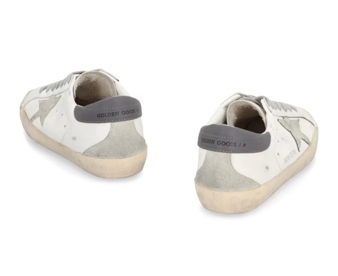 GOLDEN GOOSE Gol Goose Sneaker Uomo Superstar Bianco Grigio Nuovo con scatola Originale Taglia 40 US 7