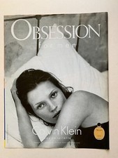 PUBLICITE 1997 - OBSESSION FOR MEN CALVIN KLEIN - KATE MOSS
