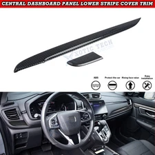 Carbon Fiber Look Dashboard Lower Stripe Molding Trim For Honda CR-V 2017-2022