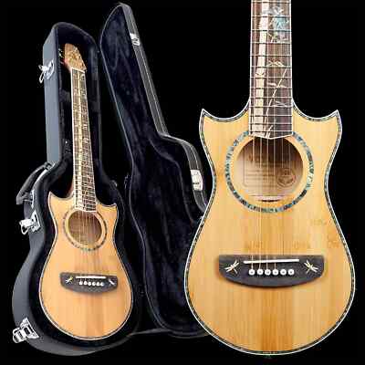 Lindo Bamboo Voyager V2 Elektroakustik Reisegitarre & Hartschalenkoffer Nylon/Stahl