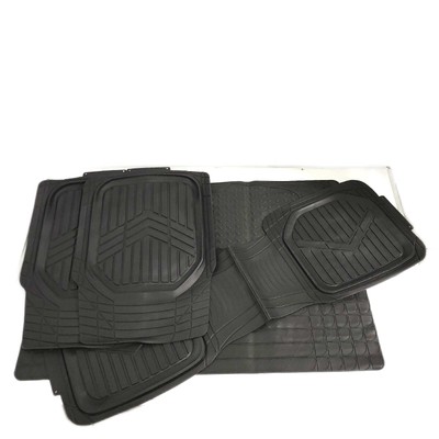 Amazon Basics Universal-Fußmatten-Set, strapazierfähig, aus PVC, 4 Stück, mit Ge