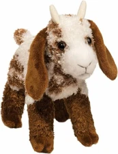 Douglas Bodhi Goat Plush Toy Stuffed Animal 8” Brown White Floppy Ears Cuddle