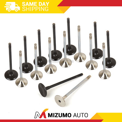 1985-1993 Chevy GM Car 262 4.3L V6 12V Chrome Stem - 6 INTAKE & 6 EXHAUST VALVES 1985-1993 Chevy GM Car 262 4.3L V6 12V Chrome Stem - 6 INTAKE & 6 EXHAUST VALVES