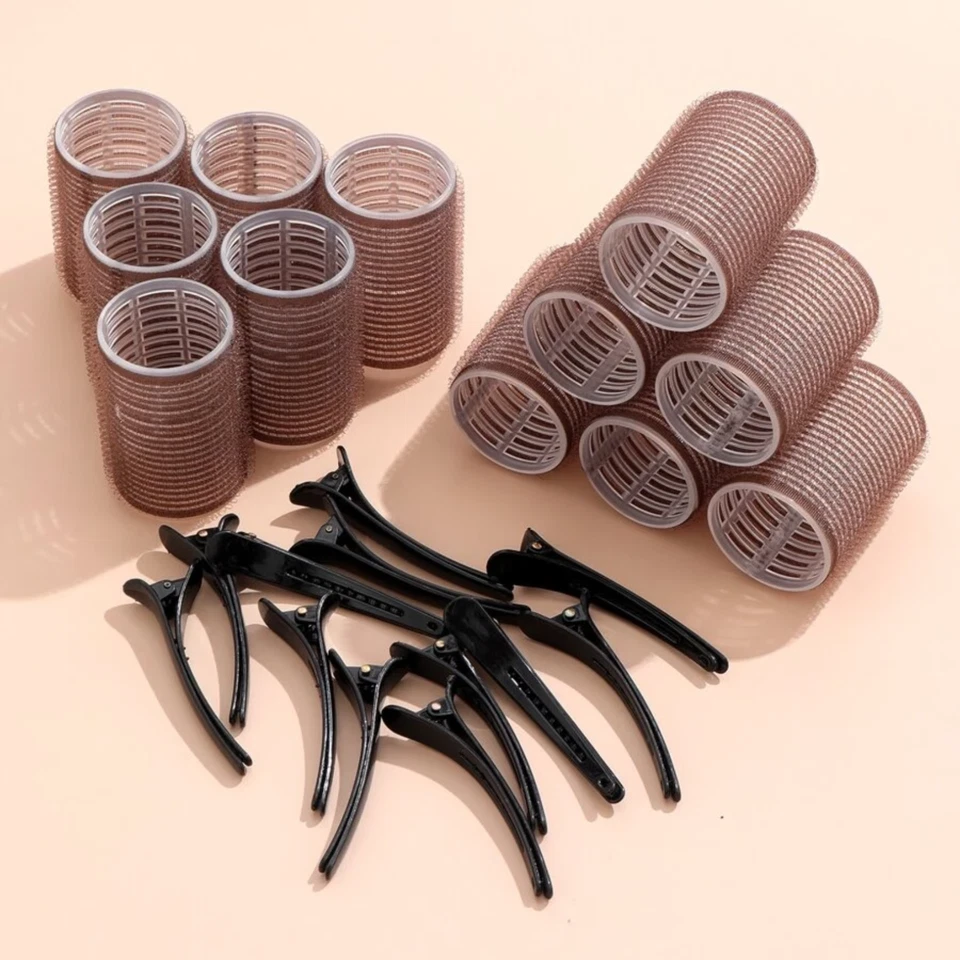 4,2 cm selbstklebendes Lockenwickler Set | 12 Stück Rollen + 12 Stück Haarnadeln für einfache Frisur - Bild 4 von 4