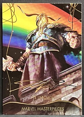 2020 Upper Deck Marvel Masterpieces Heimdall Gold Signature Series Parallel #15