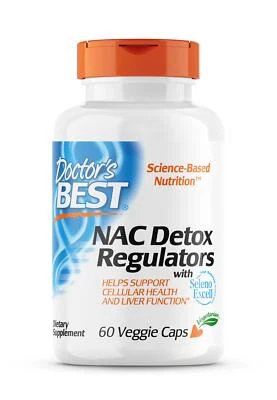 Doctor's Best NAC Detox Regulators 60 Veggie Capsules, Supports Liver Function