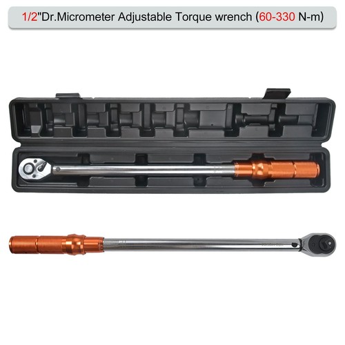 Heavy Duty Torque Wrench Adjustable Torque Wrench 1/2" Drive Micrometer 60-330Nm - Picture 2 of 19
