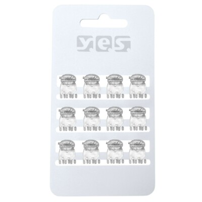 12 x mini Haarkrebse Haarkrallen Haarklammern transparent 1 cm x 1,3 cm SOLIDA