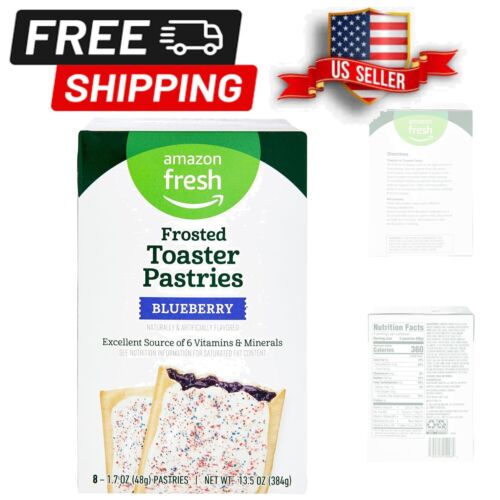 Frosted Blueberry Breakfast Treats - 8ct Toaster Pastries for On-the-Go