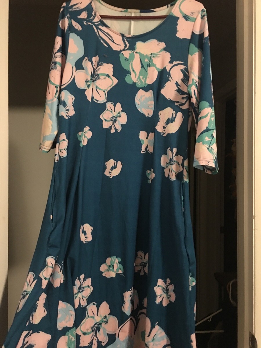 Anthropologie HADLEY L PALE PINK BLUE FLORAL POCKETS HIPPIE MIDI DRESS R1 |  eBay