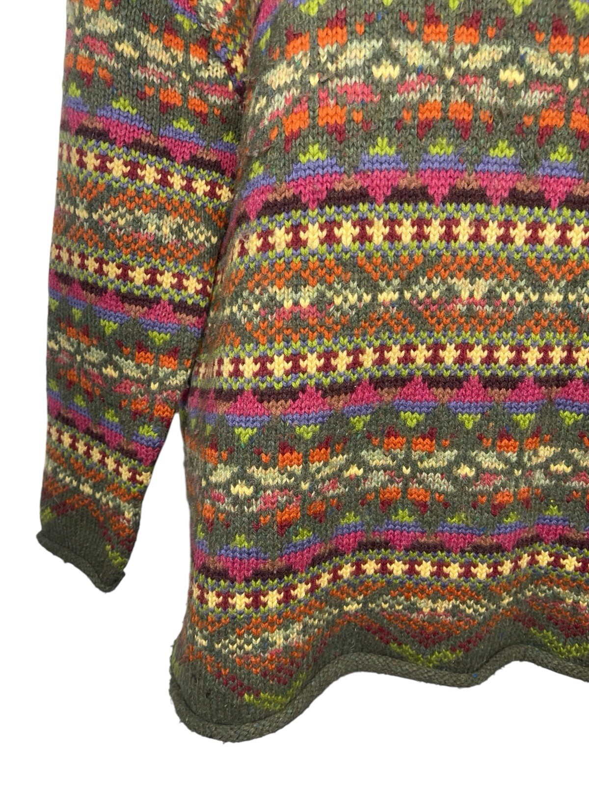 Vintage MODA INT'L Wool Blend Sweater Oversized 80s Slouchy Womens L RARE image 3