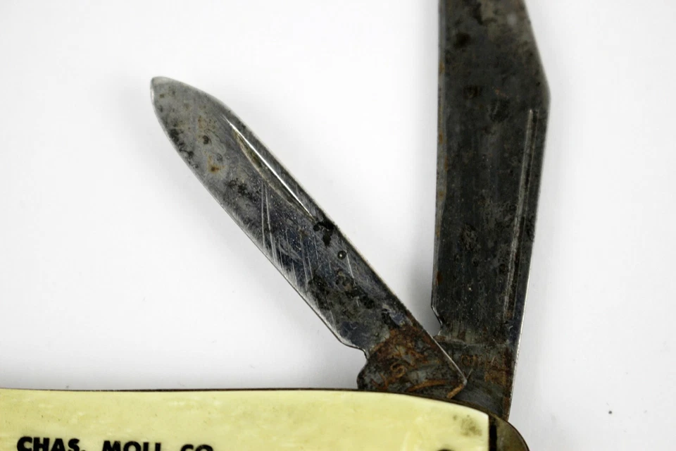 Colonial Advertising 2 Blade Pocket Knife "Chas. Moll Co. Automotive" - Image 4 of 4