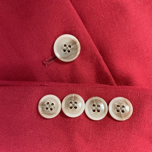 Vtg David Taylor Men's RED Sport Coat CHRISTMAS Jacket Cotton Blend Blazer 42 R - Picture 4 of 12