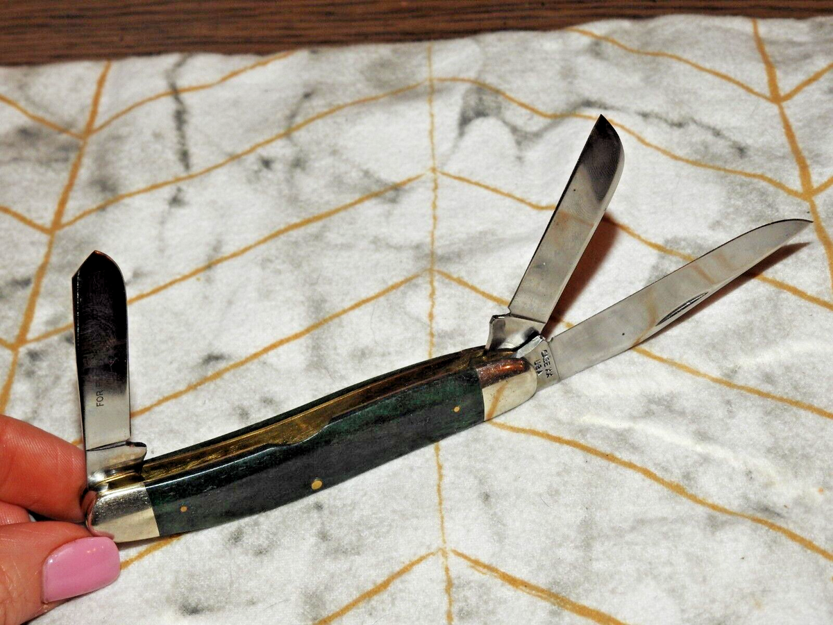 1979 CASE XX 63047 SMOOTH GREEN BONE STOCKMAN KNIFE FOR FLESH ONLY