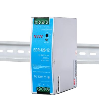 EDR-120-12 DIN Rail Power Supply 120W 12VDC 10A Industrial Silver
