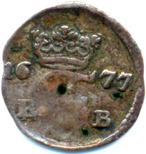 Braunschweig-Calenberg-Hannover, Johann Friedrich, eins. Schüsselpfennig 1677 RB