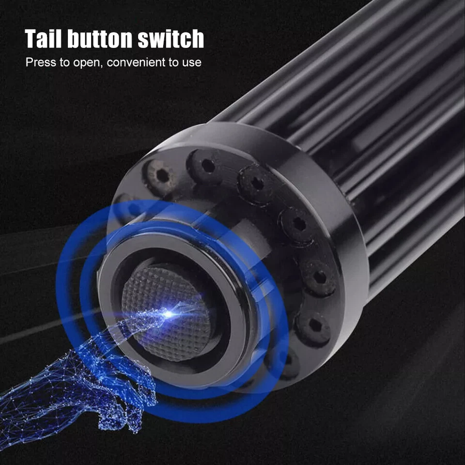 High Power Blue Burning Laser Pointer Visible Dot Torch Light Watt Adjustable US - Image 2 of 4
