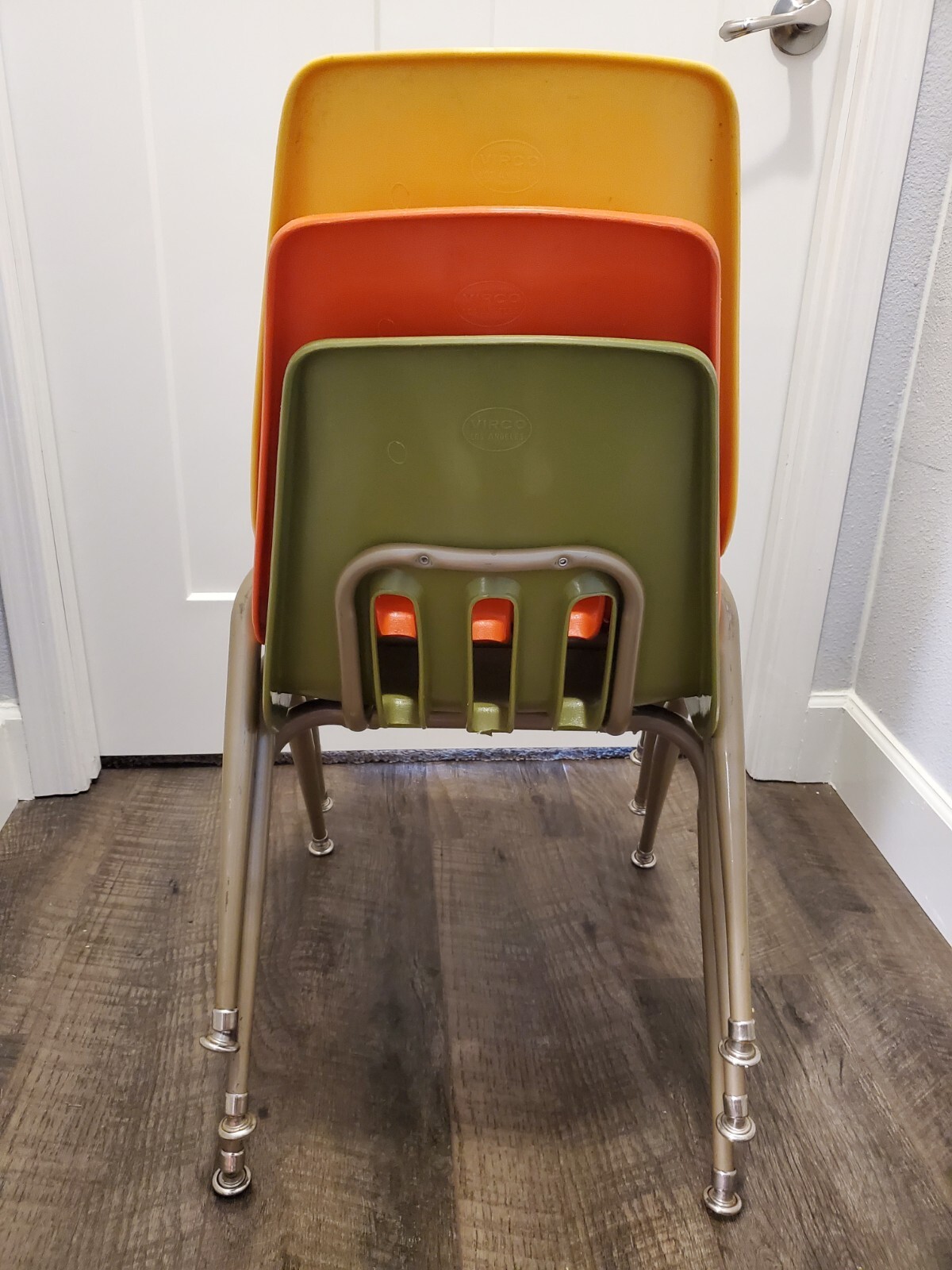 School Chair Distance Learning Vintage 1970s Y/O/G Virco Martest