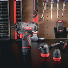 Hyper Tough 12V Max Lithium-Ion 3-in-1 Multi-Head Power Drill Set