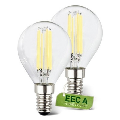 2er Pack E14 LED Glühbirne 2,5W 525lm 2700K warmweißes Licht energieeffizient A