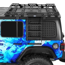 Fit 07-26 Jeep Wrangler Jk Jl Hardtop Rear Window Side Mount Hatch Ladder Rack Fit 07-26 Jeep Wrangler Jk Jl Hardtop Rear Window Side Mount Hatch Ladder Rack