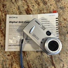Sony Cyber-shot DSC-P52 3.2MP 2x Zoom Digital Camera w/Memory Stick Tested