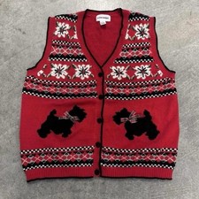 Vintage 90 s Woman s Schnauzer Dog Chunky Kni...