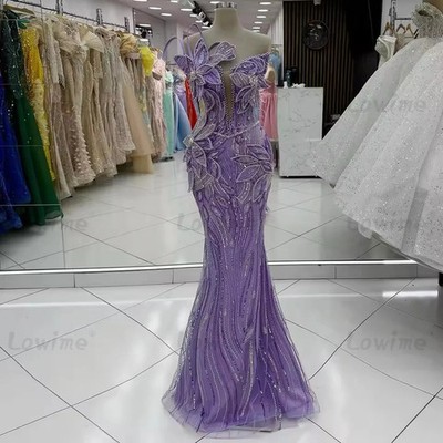 Luxury Purple Mermaid Prom Dresses Sweetheart Lace Beaded Crystals Evening Gowns | eBay Luxury Purple Mermaid Prom Dresses Sweetheart Lace Beaded Crystals Evening Gowns | eBay