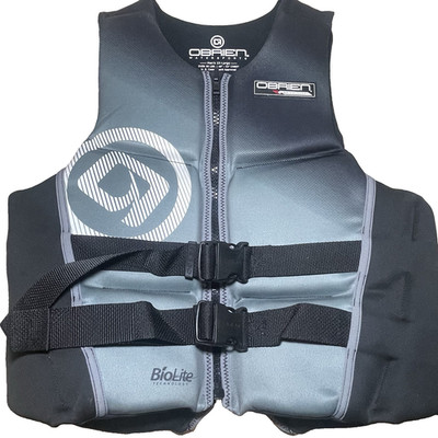 O Brien Men s 2XL Life Vest Black Gray Coast Guard Approved 48 52 