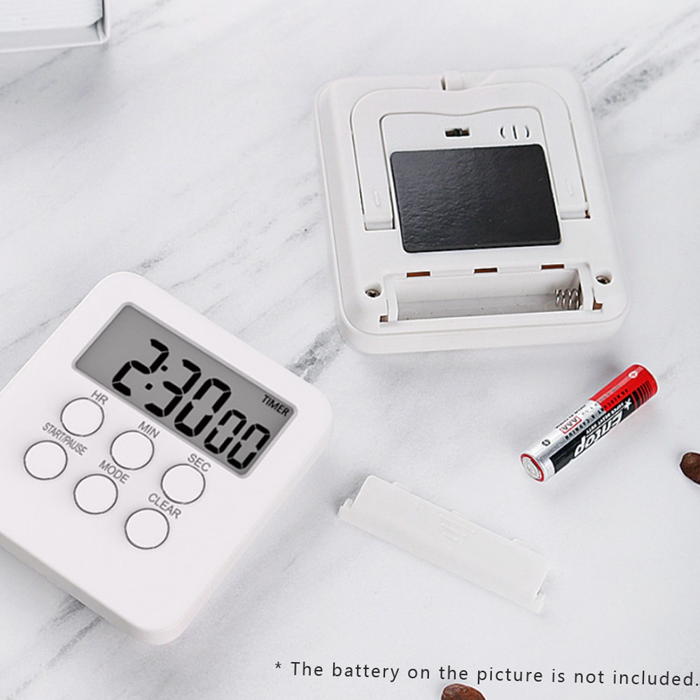 Digital Timer Clock Magnetic Cooking Countdown Alarm 24 Hours With LCD Screen