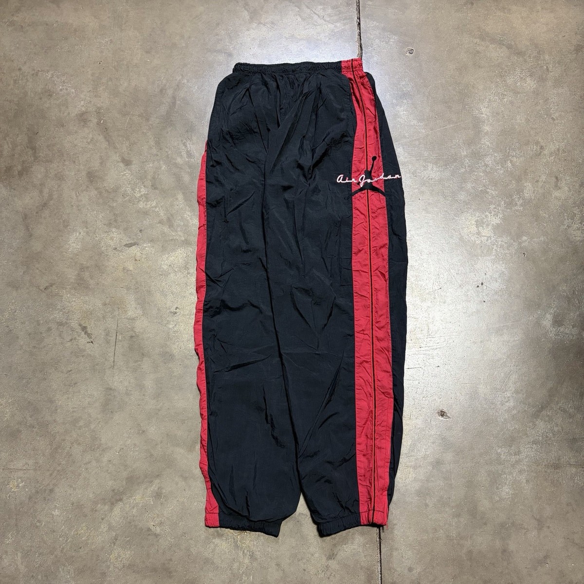 ★美品 80s NIKE AIR JORDAN ナイロンパンツ 超希少 L ★ Vintage 80s Nike Flight Windbreaker Pants Jordan 1 1985 Bred