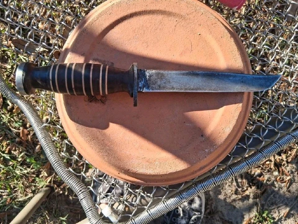 AERIAL CUTLERY CO. Marinette. Wis. 狩猎刀带鞘 * 稀有 * — 第 2/4 张图片