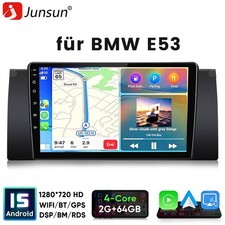 F�r BMW 5er E39 X5 E53 7er E38 Android 15 Carplay Autoradio GPS NAVI RDS BT DAB+