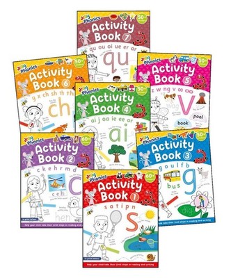 Jolly Phonics Activity Books 1-7: in Print Letters (American English edition) by