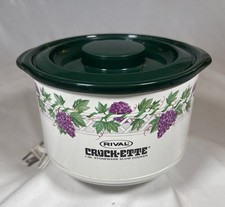 Rival Crock-Ette Green Purple Grapes 1 QT Sto...