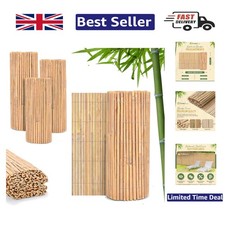 Weather-Resistant Bamboo Garden Fence Panels H: 1.2M x L: 4M for Quality Privacy