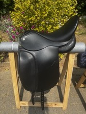 Massimo Dressursattel Dressur II 17“ Schwarz KW 36 Neuwertig Leder Sattel Pony