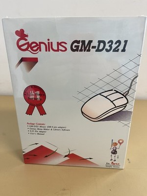 Genuis GM-D321 Computer Mouse, Vintage Old Stock, Brand New & Sealed