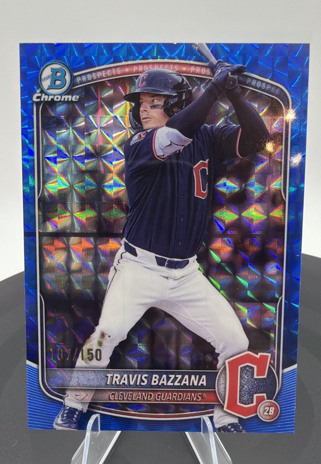 2025 Bowman Draft - Chrome Travis Bazzana #BDC-49 Blue Geometric Refractor /150