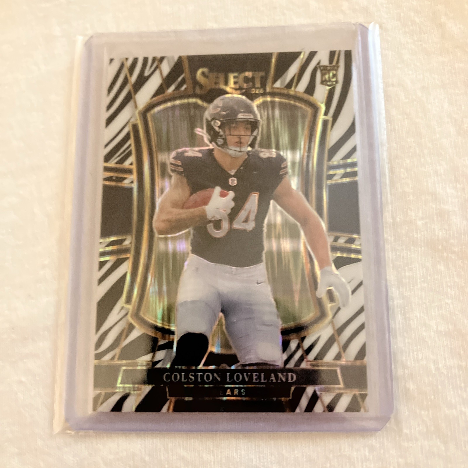 2025 Panini Select - Premier Level Colston Loveland #172 Zebra Shock Prizm (RC)