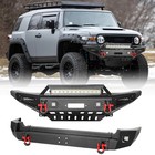 Offroad Steel Front Rear Bumper with Winch Plate For 2007-2014 Toyota Cruiser FJ