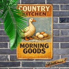 Funny Chicken Vintage Metal Tin Sign Retro Farmhouse Home Wall Art 8x12