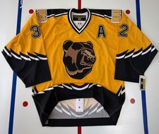 Boston Bruins Vintage Authentic Don Sweeney KOHO Pooh Bear NHL Hockey Jersey 52