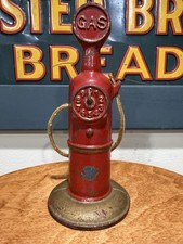 Vintage Cast Iron Arcade Hubley AC Williams Car Truck Gas Station Fuel Pump Toy